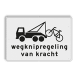 Verkeersbord RVV OB304b - Fiets wegknipregeling van kracht