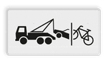 Verkeersbord RVV OB304c - Onderbord - Wegsleep- en knipregeling van kracht