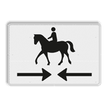 Verkeersbord RVV OB503OB01 - Kruising ruiterpad