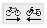 Verkeersbord RVV OB503OB04 - Onderbord - Kruising (brom)fietspad