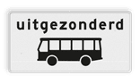 Verkeersbord RVV OB62 - Uitgezonderd bussen