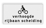 Verkeersbord RVV OB313 - Verhoogde rijbaan scheiding