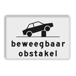 Verkeersbord RVV OB627 - Beweegbaar obstakel in wegdek