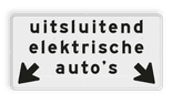 Verkeersbord uitsluitend elektrische auto's + OB504