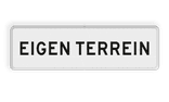 Verkeersbord RVV OBD03 - Onderbord - EIGEN TERREIN
