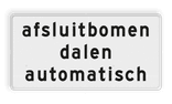 Verkeersbord RVV OBD11 - Afsluitbomen dalen automatisch