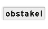 Verkeersbord RVV OBD15 - Onderbord - Obstakel