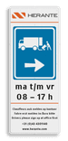 Verkeersbord DOR rechthoek 5:2 reflecterend + eigen opdruk