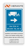 Verkeersbord DOR rechthoek 2:1 reflecterend +  eigen ontwerp/opdruk