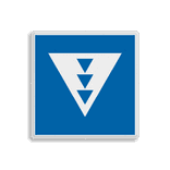 Scheepvaartbord BPR E.5.11 - Ligplaatsen voor schepen met drie kegels
