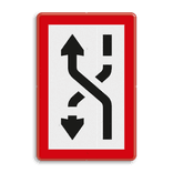 Scheepvaartbord BPR B.4a - Verplicht zich naar de bakboordzijde van het vaarwater te begeven