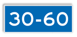 Scheepvaartbord BPR E.5.2 - Toestemming ligplaats te nemen binnen de aangegeven meters