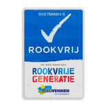 Rookvrij terrein - Informatiebord - Op weg naar een Rookvrije generatie - met logo vakantiepark / camping