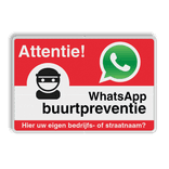 WhatsApp Attentie Buurtpreventie Informatiebord 01 - L209wa-r