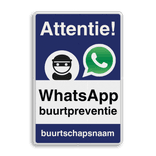 WhatsApp Attentie Buurtpreventie Informatiebord 02 - L209wa-b
