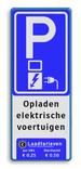 Verkeersbord parkeren elektrische voertuigen + Tarieven - BE04f