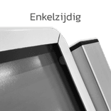 Portaalsysteem TS met informatiebord 2:5 met aluminium geborstelde staanders
