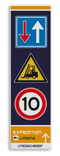 Informatiebord rechthoek 4:1  reflecterend + Nedschroef