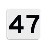 Plaque de numéro de maison blanche réfléchissante classe 3
