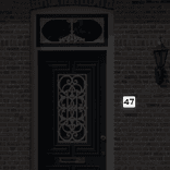 Plaque numéros maison 300x100 mm – Flèche à gauche, réfléchissante classe 3