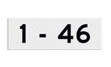 Plaque de numéro de maison pour plage de numéros réfléchissante 300 x 100 mm