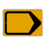 Omleidingsbord WIU geel - met logo in het kader