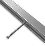 Montageframe TS6 staanders (60x60mm) - geborsteld aluminium - set 2 stuks