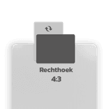 Basisbord omgezette rand - type 4:3 - rechthoek