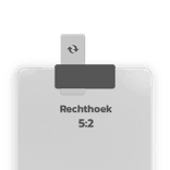 Basisbord omgezette rand - type 5:2 - rechthoek