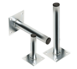 Support droit mural ou plafond Ø48mm en aluminium pour panneau