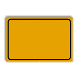 Omleidingsbord WIU geel - met logo in het kader