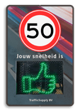 Snelheidsdisplay LED MHP50 solar + lichtmastmontage