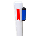 Catadioptre anti-gibier bleu pour potelet de balisage