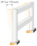 Élément flexible 206 × 206 × 50 mm pour barrière Black Bull