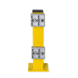 Stellingbeschermer staal geel/zwart - breedte 1700-2100mm - vloermontage