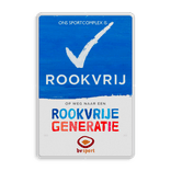 Informatiebord Rookvrij Sportclub met logo