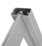 Industrieverwijzing TS10 aluminium - 1 straatnaam - 1200mm breed