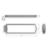 LED Lichtwegwijzer LWW2c met RVS behuizing 1875x120x580mm