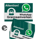 WhatsApp - Sweden - Grannsamverkan Reflecterende stickers (set 10 stuks) - L209wa