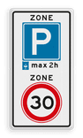 Verkeersbord RVV A0130E10-2zb - ZONE bord begin
