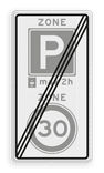 Verkeersbord RVV A0130E10-2ze - ZONE bord einde