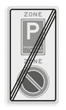 Verkeersbord RVV E01E09ze - ZONE bord einde