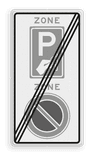 Verkeersbord RVV E01BW111ze - ZONE bord einde