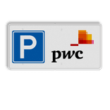 Parkeerplaats bord met logo / eigen ontwerp - reflecterend
