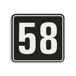 Plaque numéro de maison noir-blanc 119 x 109 mm