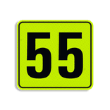 Plaque numéro de maison fluorescente 119 x 109 mm
