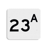 Plaque numéro de maison 119x109 mm – Réfléchissante classe 3, personnalisable (chiffres + lettres)