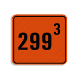 Plaque numéro de maison orange-noir 119 x 109 mm
