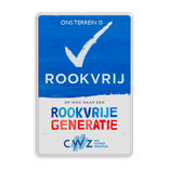 Rookvrij ziekenhuis - Informatiebord - Op weg naar een Rookvrije generatie - met logo ziekenhuis