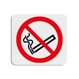 Vlak terreinbord 119x109mm - Pictogram Roken verboden